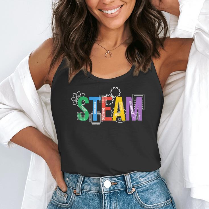 Colorful Steam Letters For Steam Program Teacher And Student Flowy Tank, funny gift