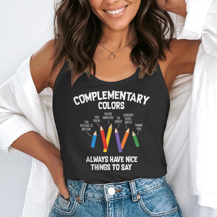 Complementary Colors Art Teacher Pun Shirt Flowy Tank, funny gift Complementary Colors Art Teacher Pun Shirt Flowy Tank, funny gift