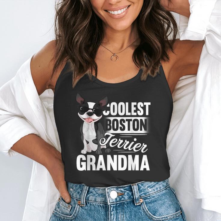 Coolest Boston Terrier Grandma Dog Flowy Tank, funny gift