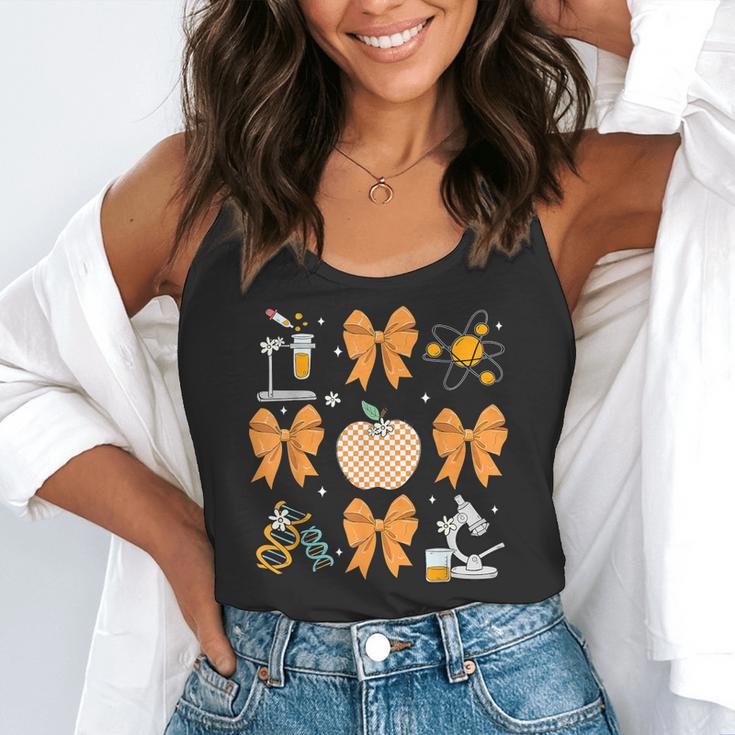 Coquette Bow Fall Science Teacher Stem Teacher Thanksgiving Flowy Tank, funny gift Coquette Bow Fall Science Teacher Stem Teacher Thanksgiving Flowy Tank, funny gift
