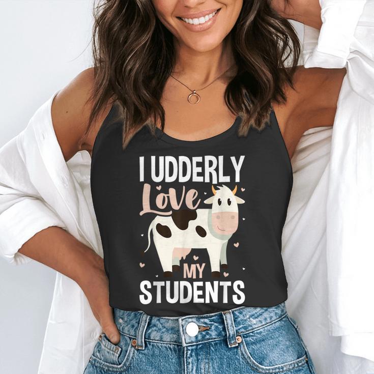 Cow Teacher Lover Flowy Tank, funny gift