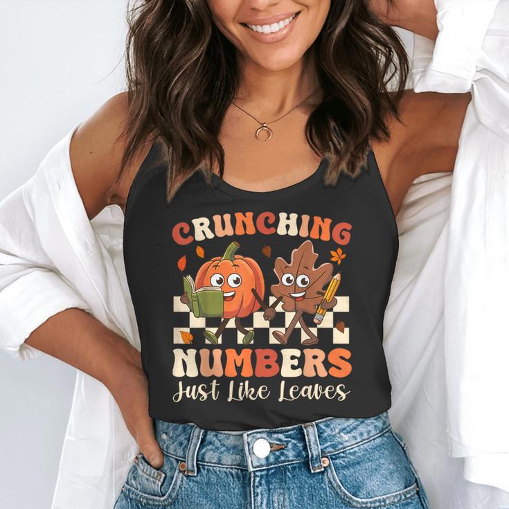 Crunching Numbers Just Like Leaves Pumpkin Fall Teacher Flowy Tank, funny gift Crunching Numbers Just Like Leaves Pumpkin Fall Teacher Flowy Tank, funny gift