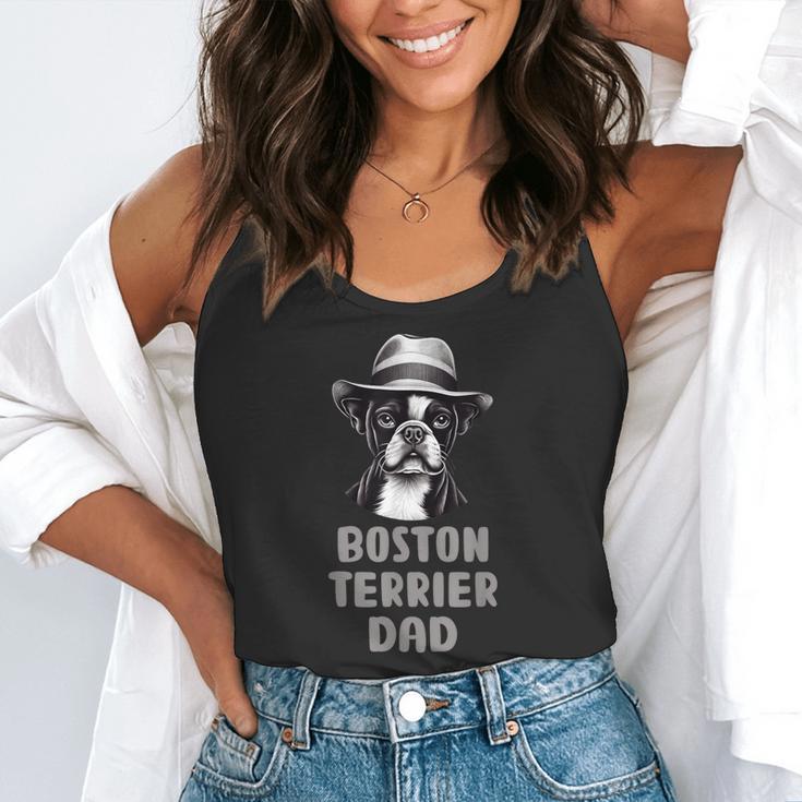 Cute Boston Terrier Dad Dog Lovers Puppy Bostie Owner Flowy Tank, funny gift