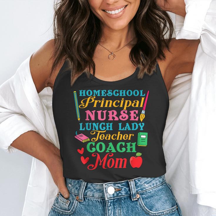 Cute Principal Nurse Lunch Lady Teacher Coach Homeschool Mom Flowy Tank, funny gift
