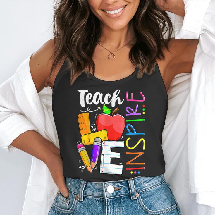 Cute Teach Love And Inspire Men Women Teacher Flowy Tank, funny gift Cute Teach Love And Inspire Men Women Teacher Flowy Tank, funny gift