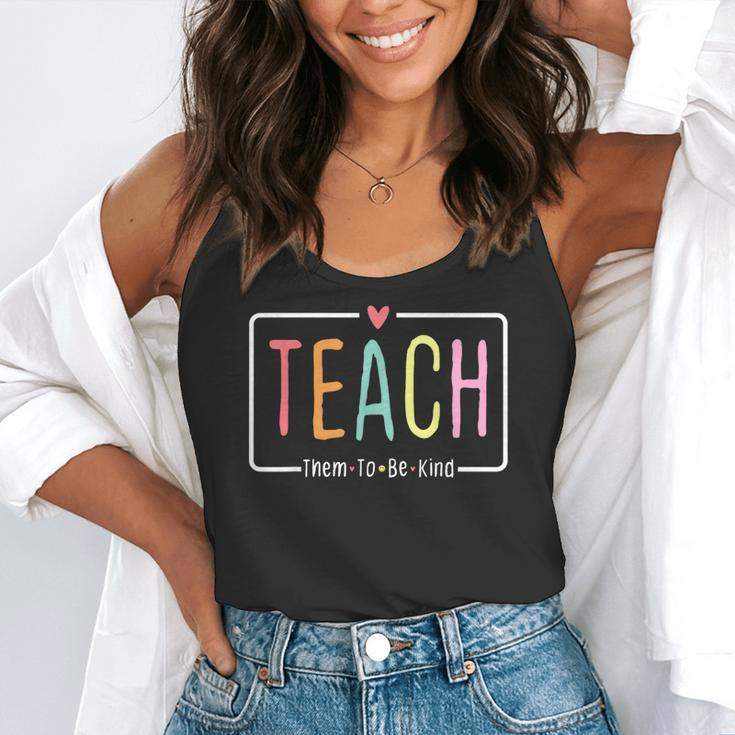 Cute Teacher Life Teach Them To Be Kind School Mom Teachers Flowy Tank, funny gift Cute Teacher Life Teach Them To Be Kind School Mom Teachers Flowy Tank, funny gift