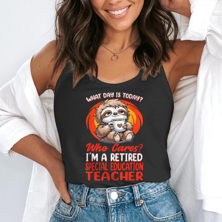 What Day Is Today Retired Special Education Teacher Flowy Tank, funny gift What Day Is Today Retired Special Education Teacher Flowy Tank, funny gift