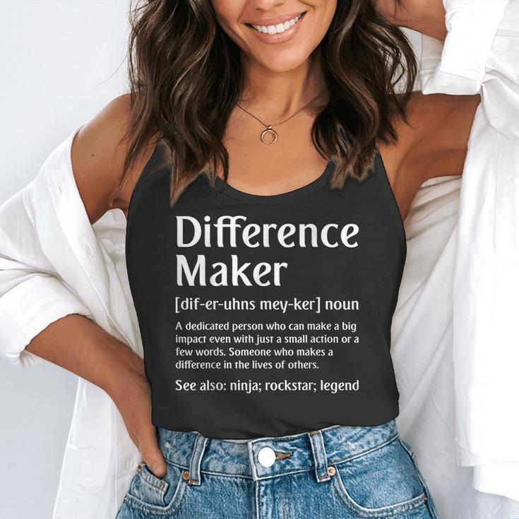 Difference Maker Definition Vintage Teachers Mom Boss Women Flowy Tank, funny gift