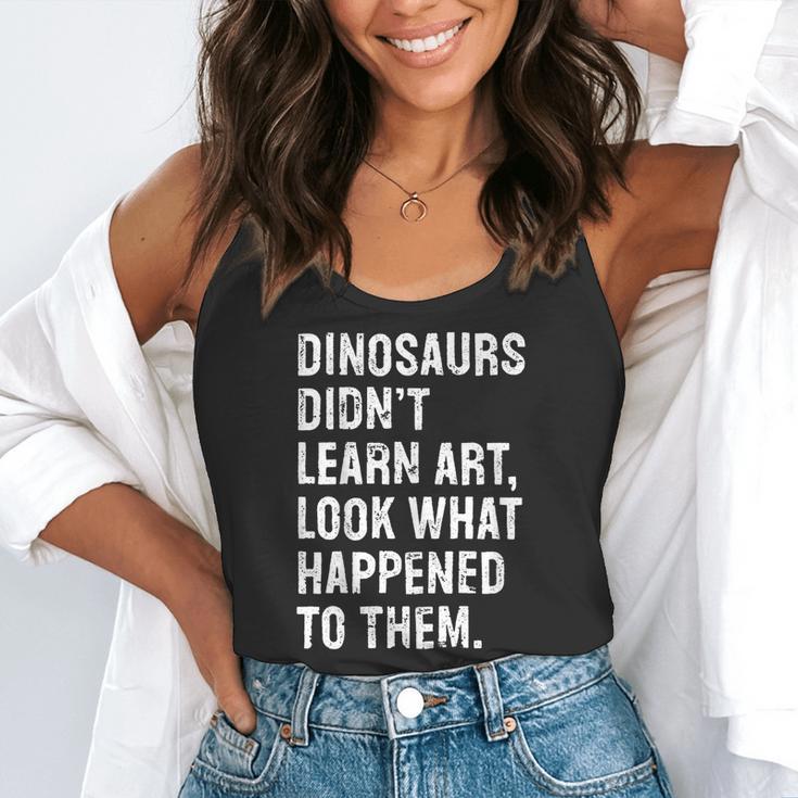 Dinosaurs Didn't Learn Art Art Teacher Flowy Tank, funny gift Dinosaurs Didn't Learn Art Art Teacher Flowy Tank, funny gift