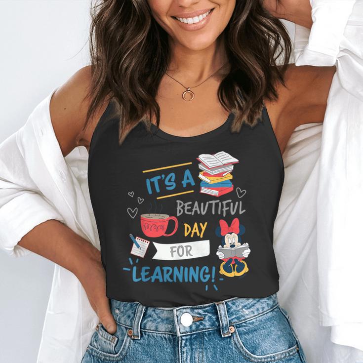 Disney Minnie Mouse Beautiful Day For Learning Teacher's Day Flowy Tank, funny gift Disney Minnie Mouse Beautiful Day For Learning Teacher's Day Flowy Tank, funny gift