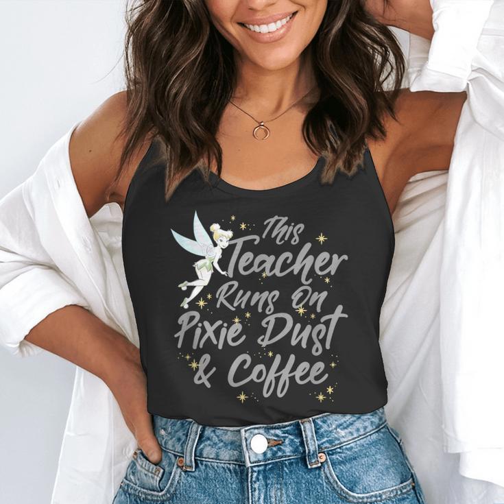 Disney Peter Pan Tinkerbell Teacher Pixie Dust And Coffee Flowy Tank, funny gift Disney Peter Pan Tinkerbell Teacher Pixie Dust And Coffee Flowy Tank, funny gift