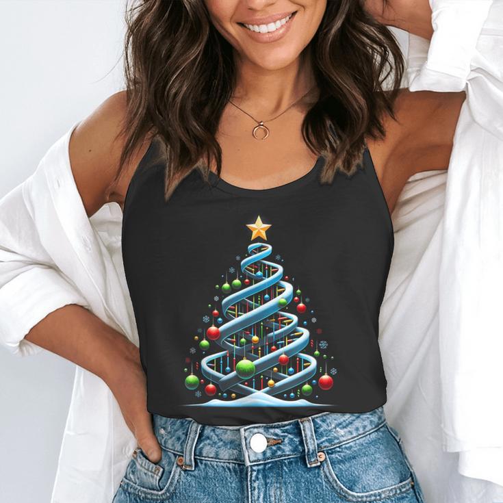 DNA Helix Christmas Tree Scientist Biology Science Teacher Flowy Tank, funny gift DNA Helix Christmas Tree Scientist Biology Science Teacher Flowy Tank, funny gift