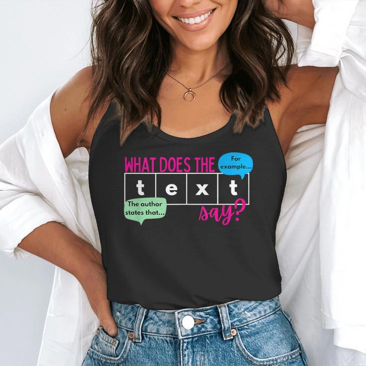 What Does The Text Say Text Evidence Reading Teacher For Men Women Flowy Tank, funny gift What Does The Text Say Text Evidence Reading Teacher For Men Women Flowy Tank, funny gift