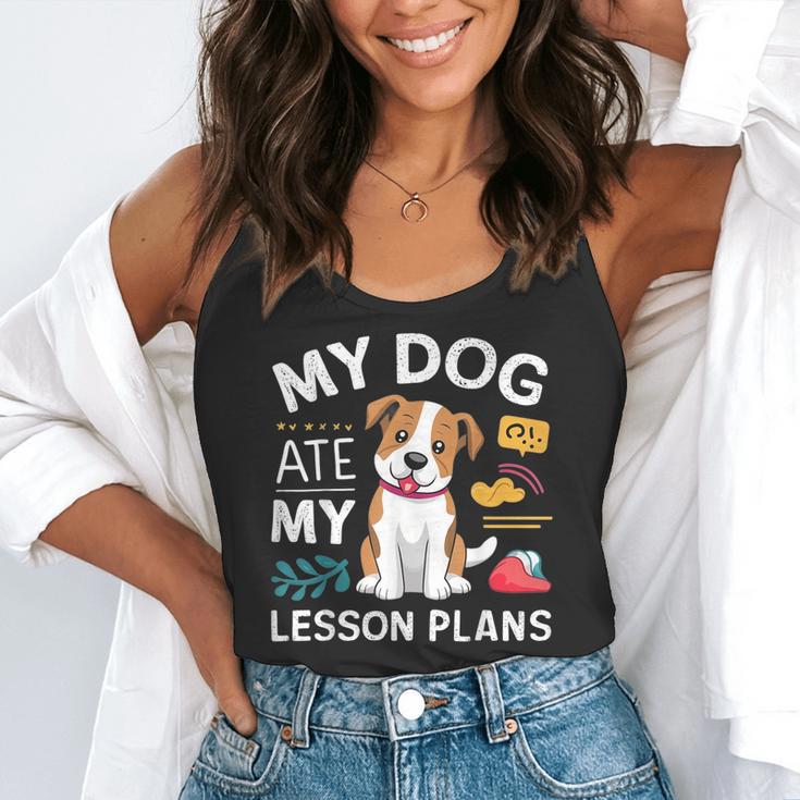 My Dog Ate My Lesson Plan Teacher Back To School Flowy Tank, funny gift My Dog Ate My Lesson Plan Teacher Back To School Flowy Tank, funny gift