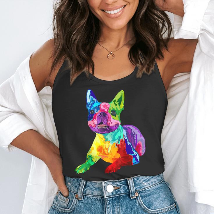 Dog Lover Boston Terrier Dog Colorful Boston Terrier Men Women Kids Flowy Tank, funny gift
