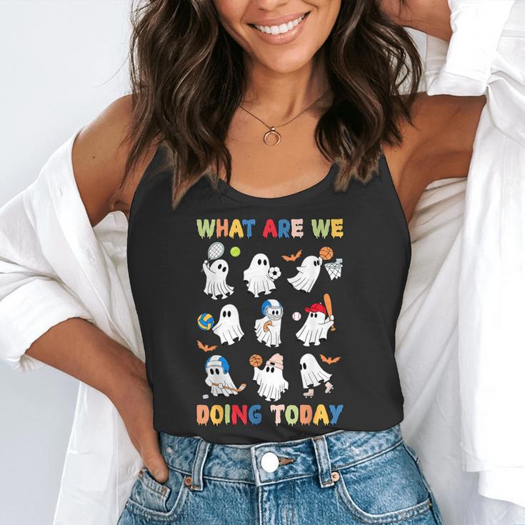 What Are We Doing Today Ghost PE Teacher Team Halloween Flowy Tank, funny gift What Are We Doing Today Ghost PE Teacher Team Halloween Flowy Tank, funny gift