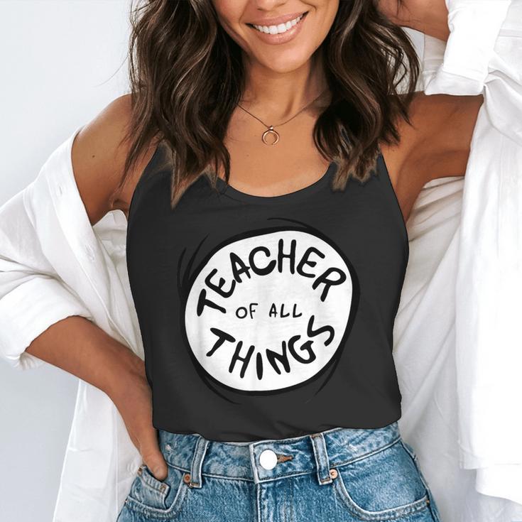 Dr Seuss Teacher Of All Things Red Emblem Flowy Tank, funny gift
