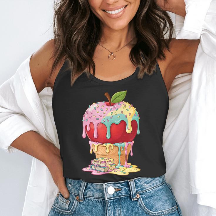 Dripping Apple Ice Cream Cone Cute Teacher Appreciation Flowy Tank, funny gift Dripping Apple Ice Cream Cone Cute Teacher Appreciation Flowy Tank, funny gift