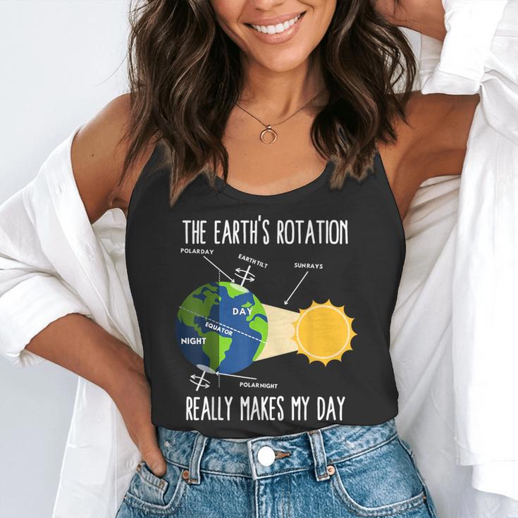 Earth Rotation Earth Day Science Teacher Kids Women Flowy Tank, funny gift