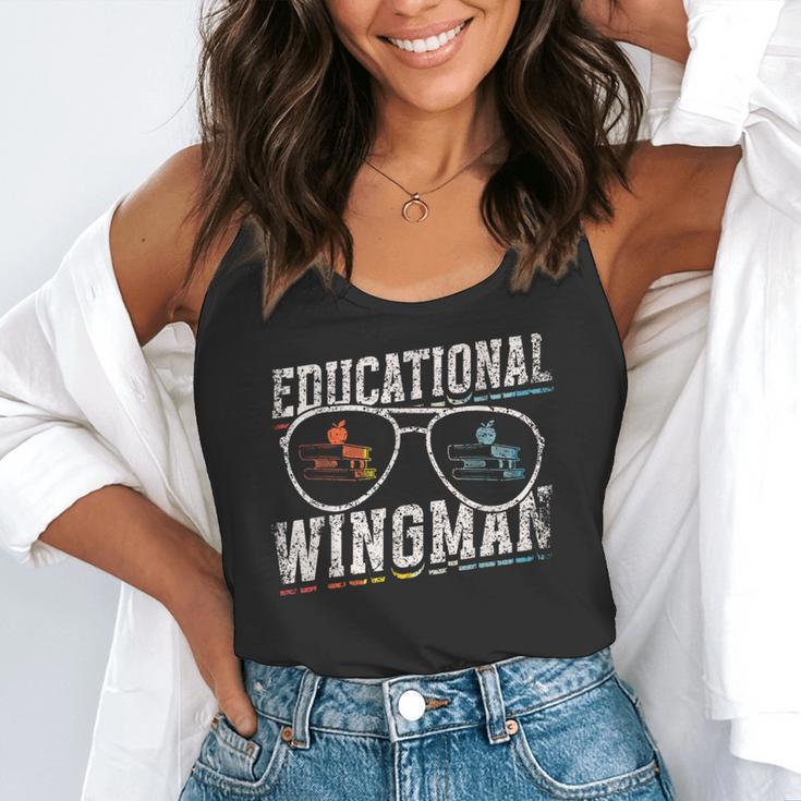 Educational Wingman Assisting Teacher Teaching Assistant Flowy Tank, funny gift