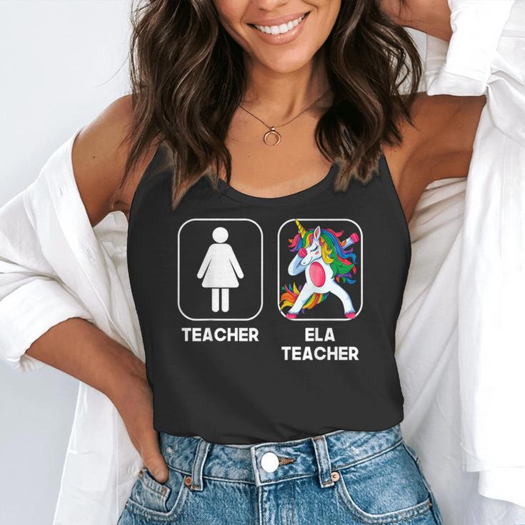 ELA Teacher Dabbing Unicorn Teacher Women Flowy Tank, funny gift ELA Teacher Dabbing Unicorn Teacher Women Flowy Tank, funny gift