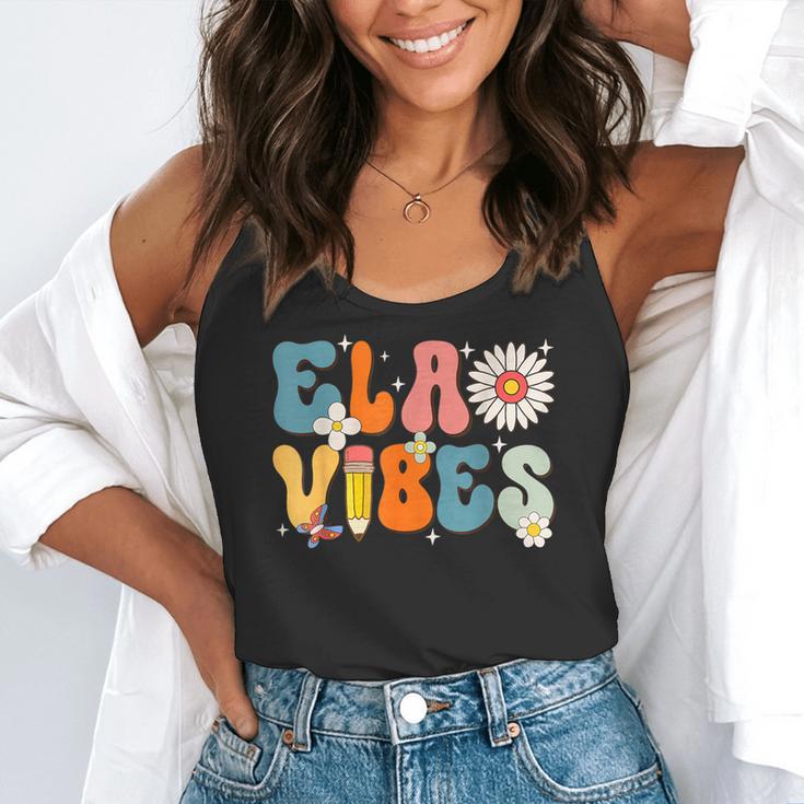 English Teacher Ela Vibes Teacher Kids First Day Of School Flowy Tank, funny gift English Teacher Ela Vibes Teacher Kids First Day Of School Flowy Tank, funny gift