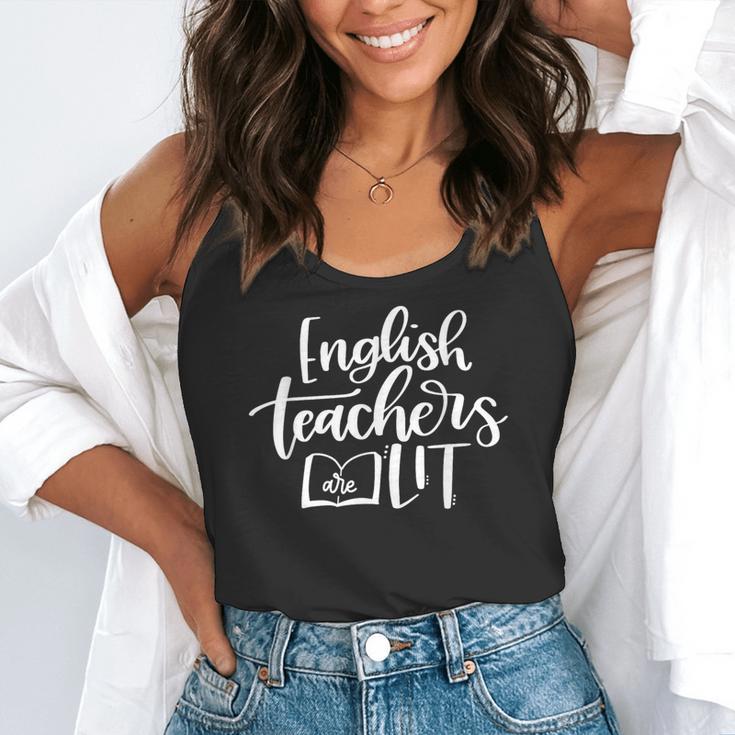 English Teachers Are Lit Teacher Appreciation Flowy Tank, funny gift