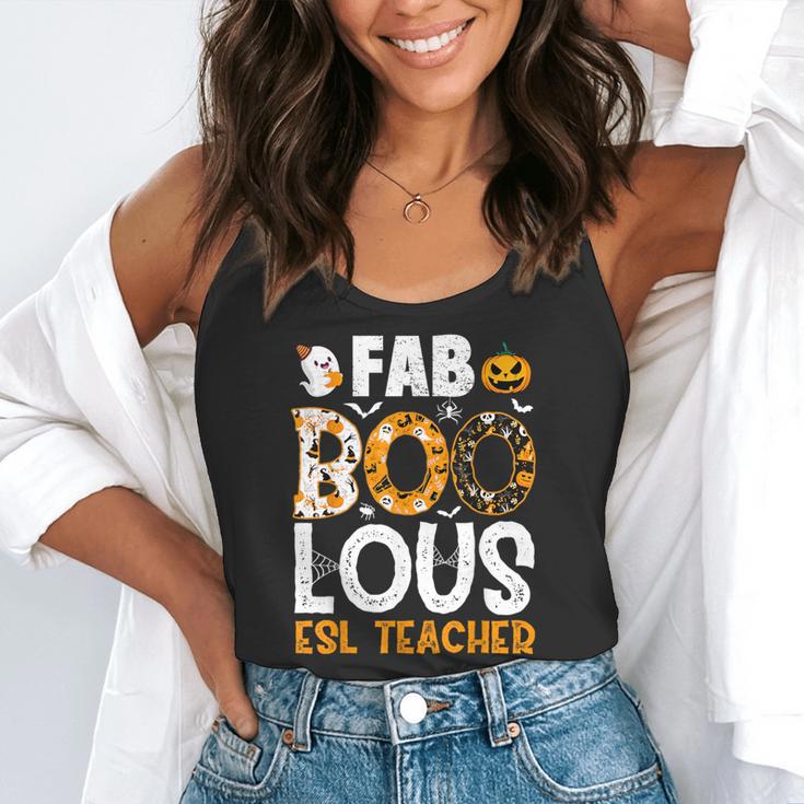 Faboolous ESL ESOL Teacher Spooky Teacher Halloween Costume For Men Women Flowy Tank, funny gift