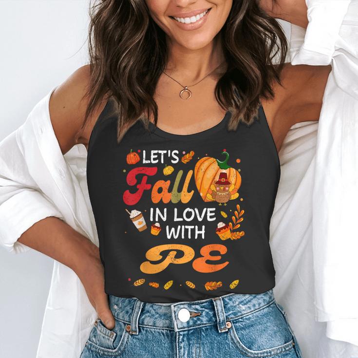 Lets Fall In Love With PE Teacher Thanksgiving Flowy Tank, funny gift Lets Fall In Love With PE Teacher Thanksgiving Flowy Tank, funny gift