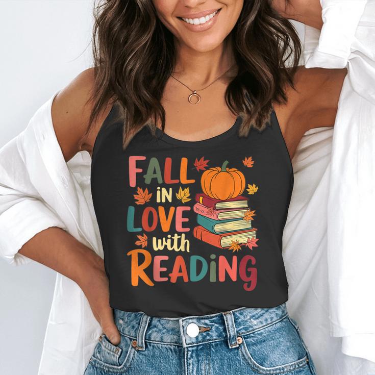 Fall In Love With Reading Autumn Thanksgiving Shirt Teacher Flowy Tank, funny gift Fall In Love With Reading Autumn Thanksgiving Shirt Teacher Flowy Tank, funny gift
