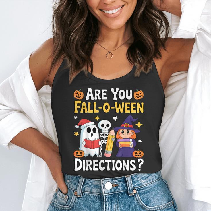 Are You Fall O Ween Directions Halloween Teacher Ghost Flowy Tank, funny gift Are You Fall O Ween Directions Halloween Teacher Ghost Flowy Tank, funny gift