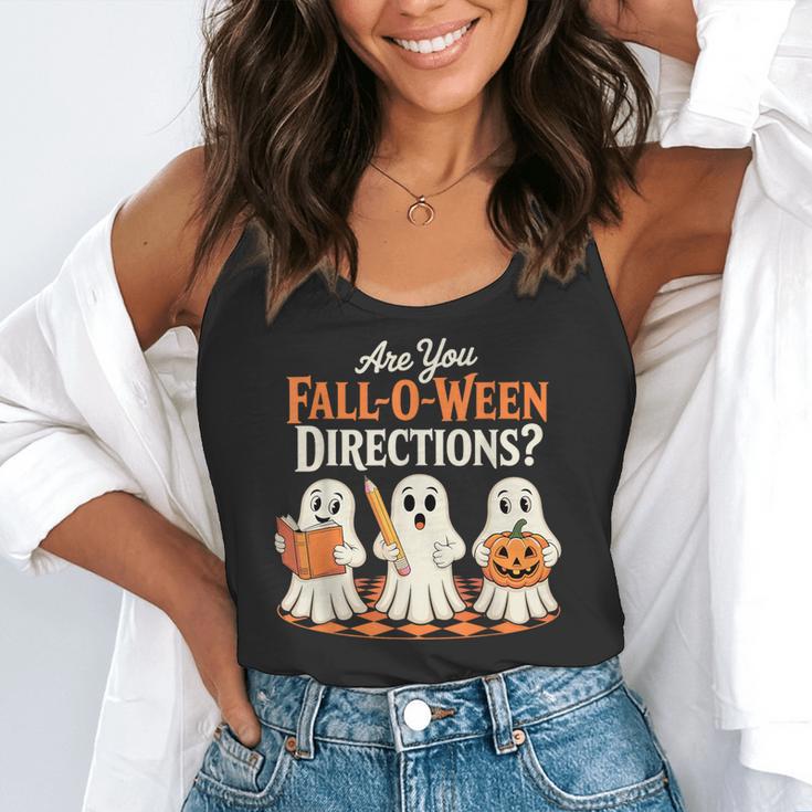 Are You Fall O Ween DirectionsRetro Teacher Halloween Ghost Flowy Tank, funny gift Are You Fall O Ween DirectionsRetro Teacher Halloween Ghost Flowy Tank, funny gift