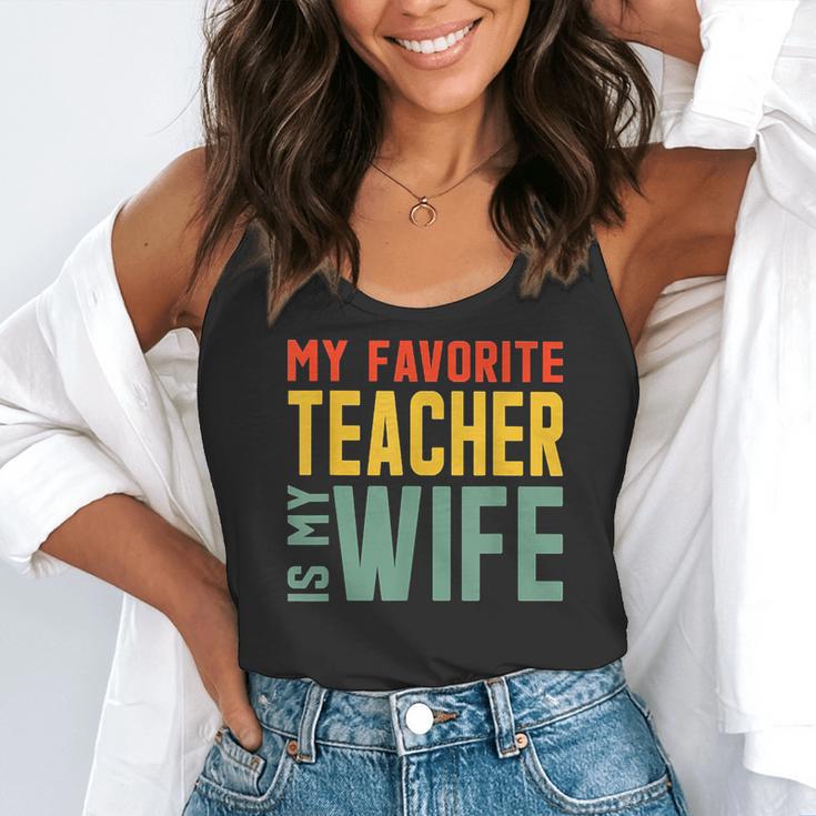 My Favorite Teacher Is My Wife Flowy Tank, funny gift My Favorite Teacher Is My Wife Flowy Tank, funny gift
