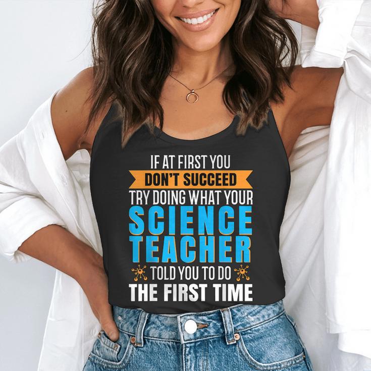 If At First You Don't Succeed Try Doing What Science Teacher Flowy Tank, funny gift If At First You Don't Succeed Try Doing What Science Teacher Flowy Tank, funny gift