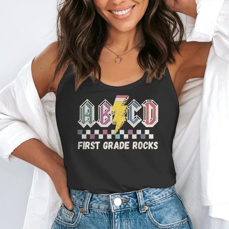 First Grade Rocks Teachers Back To School ABCD Rock Students Flowy Tank, funny gift First Grade Rocks Teachers Back To School ABCD Rock Students Flowy Tank, funny gift