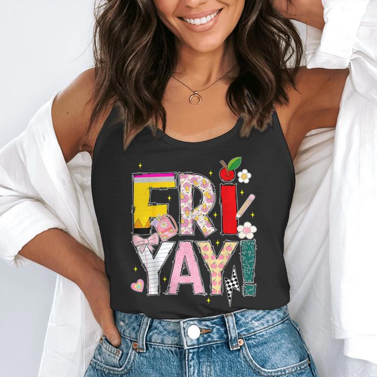 Fri-Yay Happy Friday Lovers Teacher Weekend Women Flowy Tank, funny gift Fri-Yay Happy Friday Lovers Teacher Weekend Women Flowy Tank, funny gift