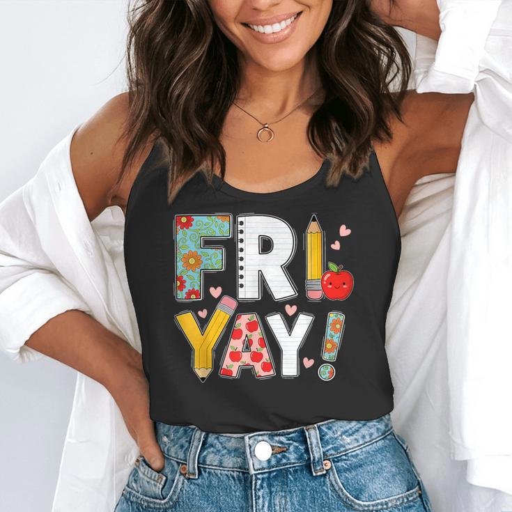 Fri Yay Teacher Happy Friday Friyay Weekend Back To School Flowy Tank, funny gift Fri Yay Teacher Happy Friday Friyay Weekend Back To School Flowy Tank, funny gift