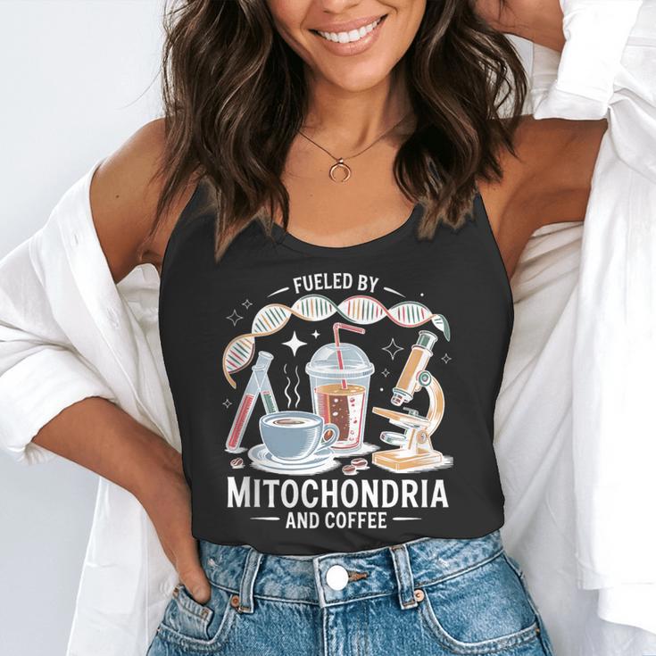Fueled By Mitochondria Coffee Science Teacher Student Flowy Tank, funny gift