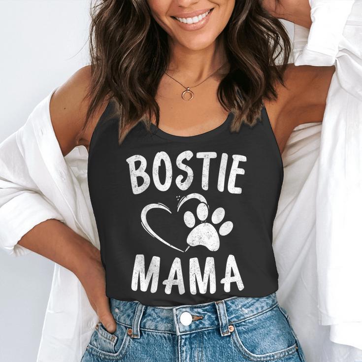 Fun Bostie Mama Dog Lover Apparel Boston Terrier Mom Flowy Tank, funny gift
