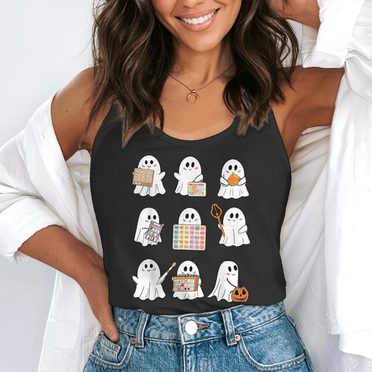 Ghost Speech Therapy Teacher Spooky Season Halloween Flowy Tank, funny gift