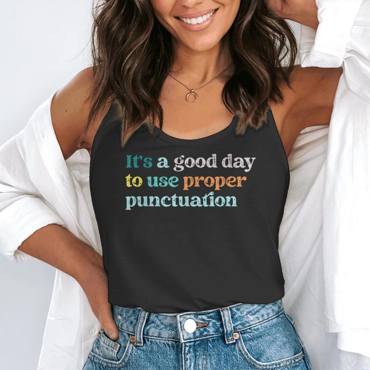 Grammar English Teacher It's a Good Day To Use Punctuation Flowy Tank, funny gift