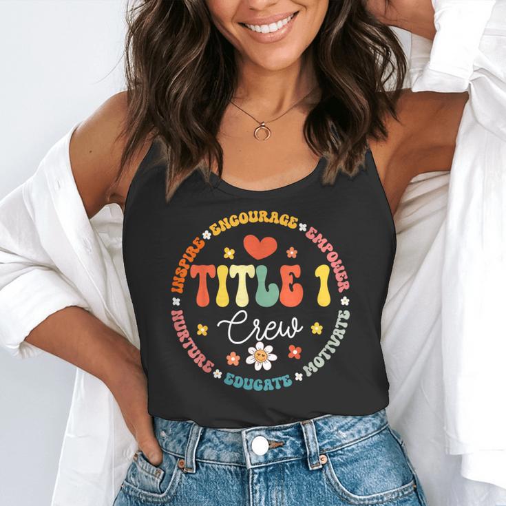Groovy Title 1 Crew Cute Title 1 Reading Teacher Men Women Kids Flowy Tank, funny gift Groovy Title 1 Crew Cute Title 1 Reading Teacher Men Women Kids Flowy Tank, funny gift