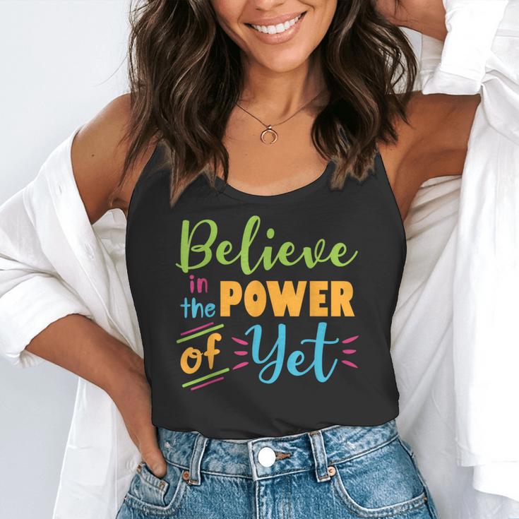 Growth Mindset Teacher Believe In The Power Of Yet Flowy Tank, funny gift