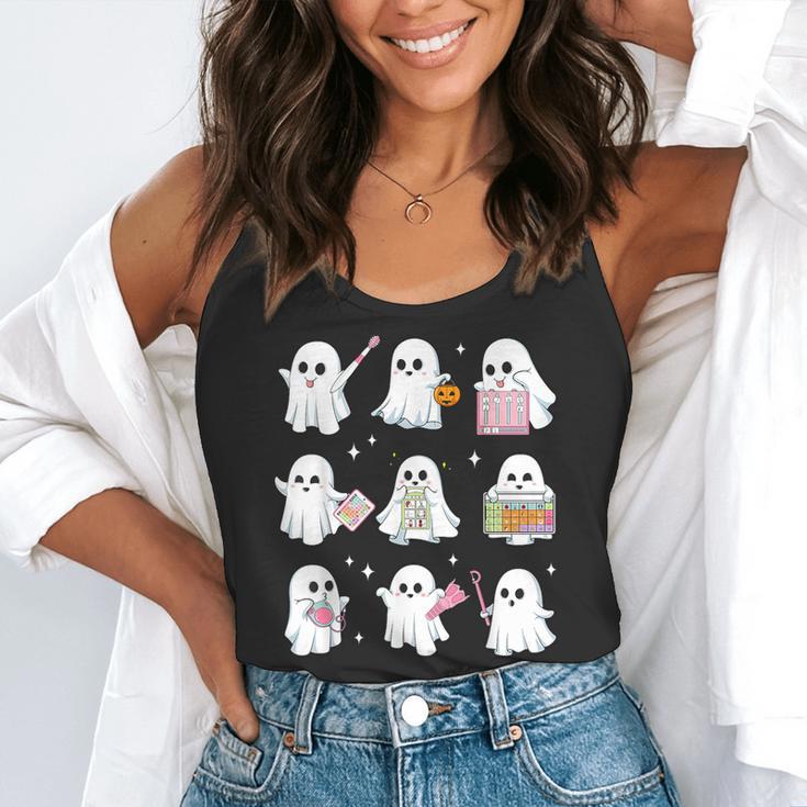 Halloween Ghost Speech Therapy SLP Fall Teacher Tee Flowy Tank, funny gift