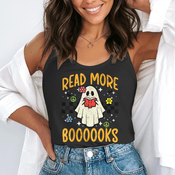 Halloween Read More Books Retro Costume Teacher Women Girls Flowy Tank, funny gift Halloween Read More Books Retro Costume Teacher Women Girls Flowy Tank, funny gift