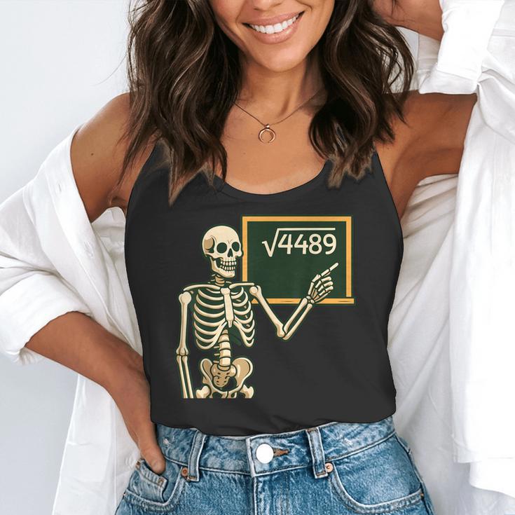 Halloween Skeleton 67 Meme Square Root 4489 Math Teacher Flowy Tank, funny gift Halloween Skeleton 67 Meme Square Root 4489 Math Teacher Flowy Tank, funny gift