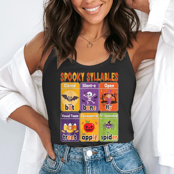Halloween Spooky Syllable Types Teacher Educational Flowy Tank, funny gift