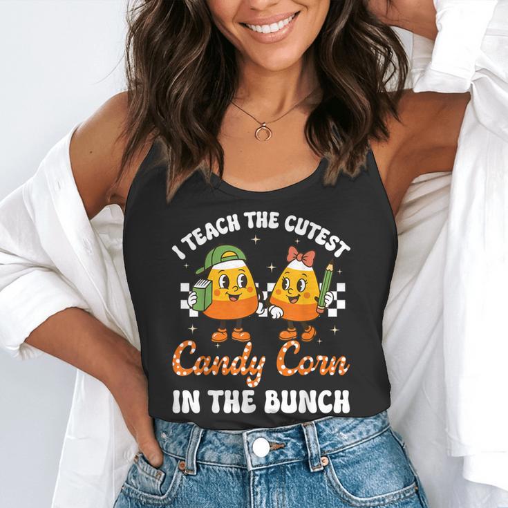 Halloween Teacher Cutest Candy Corn Groovy Spooky Teachers Flowy Tank, funny gift Halloween Teacher Cutest Candy Corn Groovy Spooky Teachers Flowy Tank, funny gift