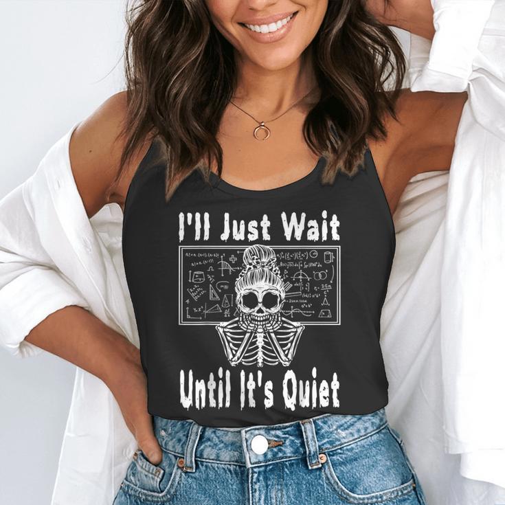 Halloween Teacher Math I'Ll Just Wait Until It's Quiet Flowy Tank, funny gift