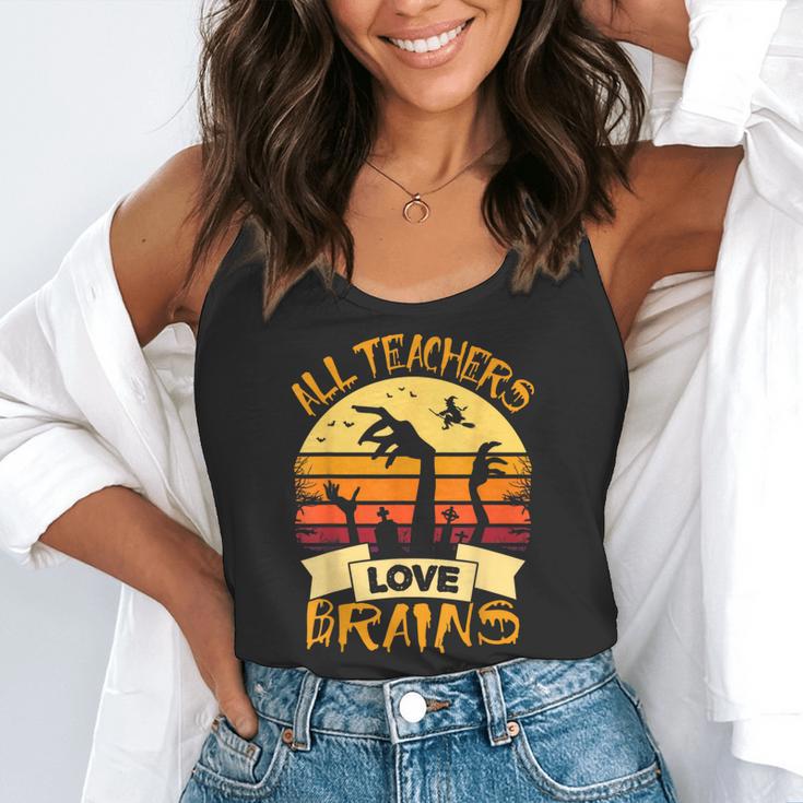 Halloween Teacher Shirt All Teachers Love Brains Halloween Men Women Flowy Tank, funny gift Halloween Teacher Shirt All Teachers Love Brains Halloween Men Women Flowy Tank, funny gift